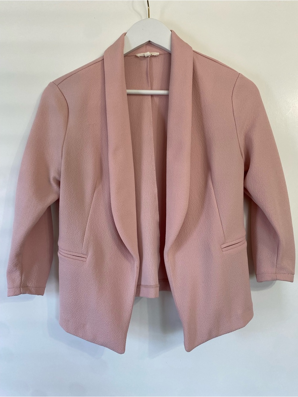 Blush Pink Open-Front Women’s Blazer